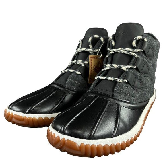 Skechers Women's Jagged Pond Moodspace Black Charcoal Duck Boots Sizes 7 - 11 - Picture 6 of 8